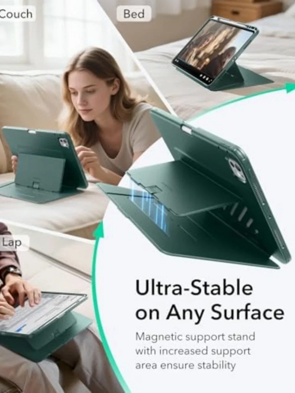Stylish Green Flip Case for 13